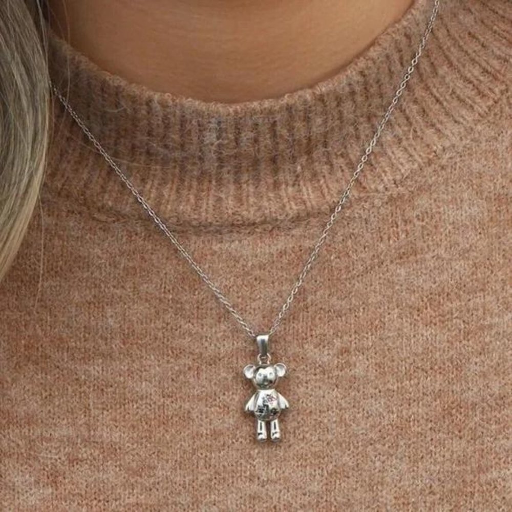 NEW SILVER PENDANT CUTE BEAR NECKLACE, NICE NECKLACE, CUTE NECKLACE